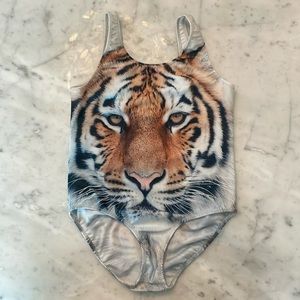 J. Crew x Pop Up Shop Girls Size 7 Tiger bathing suit